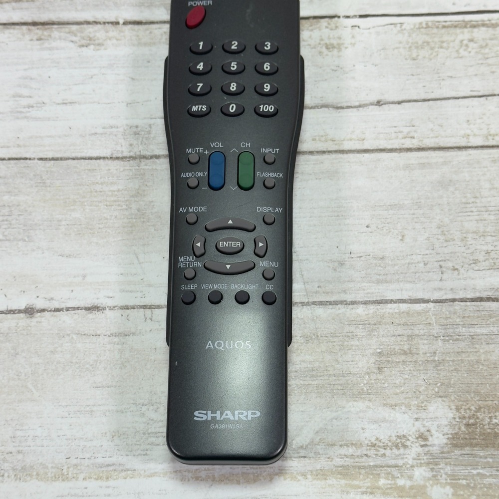 Sharp Aquos TV Remote Control GA381WJSA Black Replacement OEM